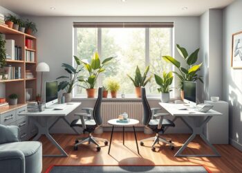 Arbeitszimmer für 2 Personen einrichten