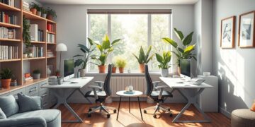 Arbeitszimmer für 2 Personen einrichten